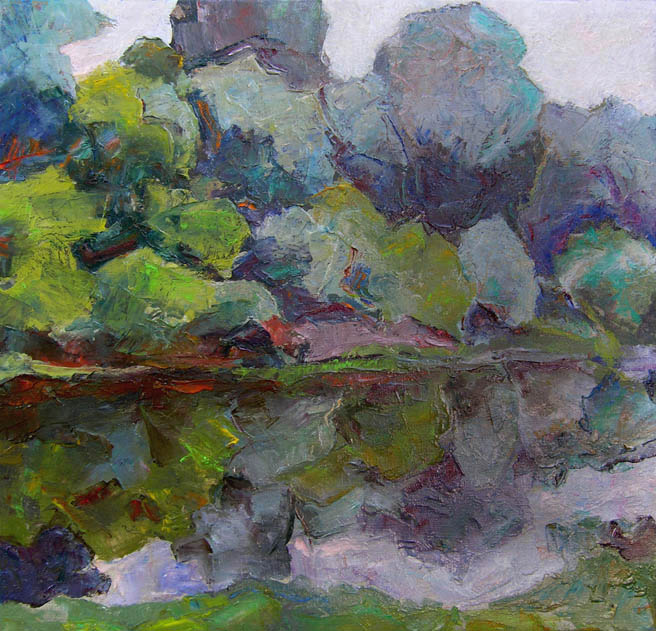   . / Beautiful Sunless River. 2010, 

oil, canvas, 42x44 cm 