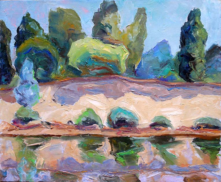    . / August Light River. 2010, oil, 

canvas, 35x43 cm