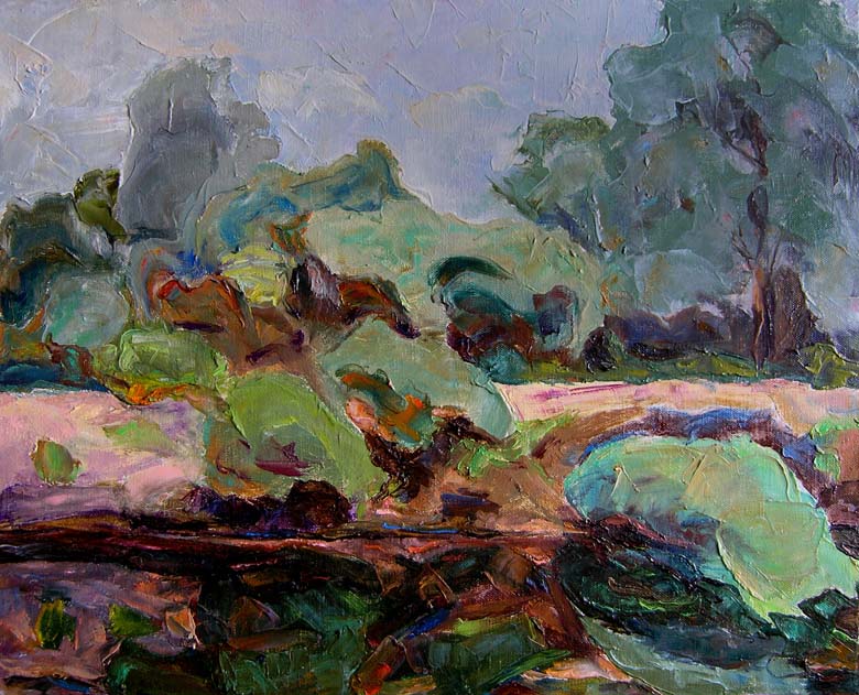   . / The Riverside Before Thunder Storm. 

2010, oil, canvas, 43x53 cm