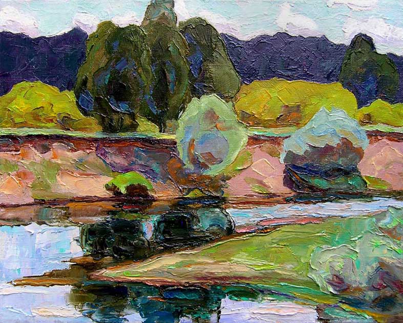   .. / Soft Wind On The Snov River. 2011, oil, canvas, 35x43 cm
