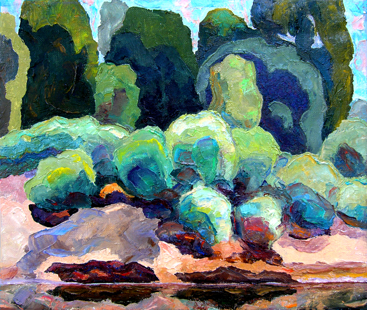   . / Cheerful Riverside. 2010, oil, canvas, 40x47 cm 
