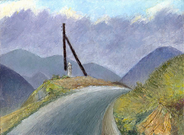 Горная дорога (23,5х17,5см) 10.1982<!-- (1500 у.е.)-->