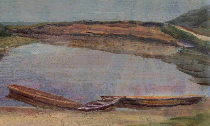 Лодки на р.Снов.1985 