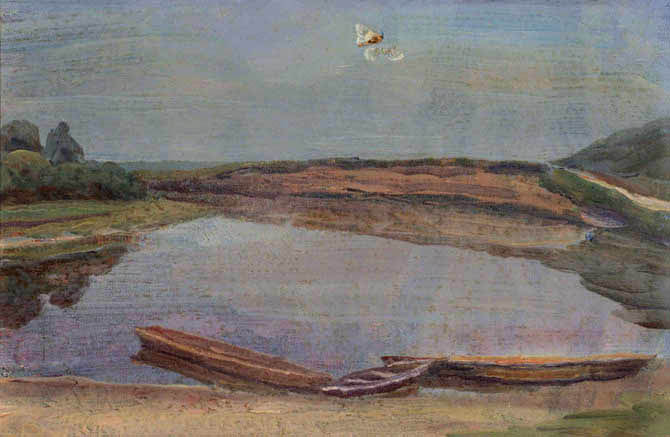 Лодки на р.Снов.1985 