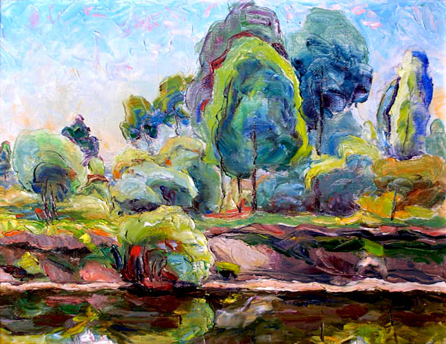   Солнечный берег. Sunny Bank. (45x34cm, oil, 2002)