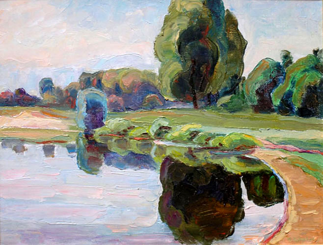    Темное отражение. Dark Reflection. (45x35cm, oil, 2001)