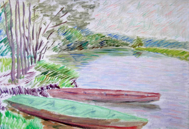     Утро на Снове. Morning On The Snov. (70x50cm, oil, 1975)