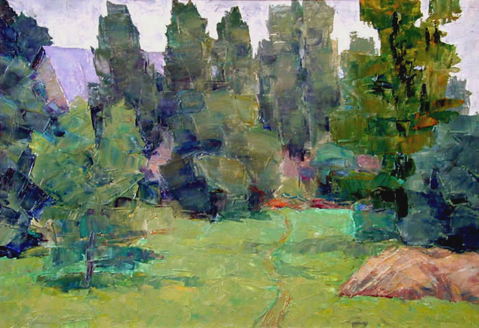    Тропинка к Дому творчества-Седнев. Little Path To Artists' House-Sednev. (49x34cm, oil, 1998)