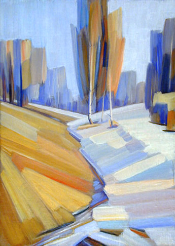 Таяние снегов. Snow's Melting. (70x49cm, oil, 1981)