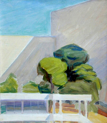 Эль-Биар. Балкон школы. Al-Biar. School Balcony. (45х35m, oil, 1980)