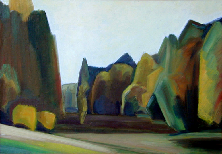 Осень в парке Никулино. Autumn In Nikulino Park. (70x50cm, oil, 1981)