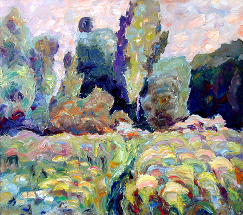 Заросшая тропа в Тропарево. Overgrown Path In Troparevo. (54x46cm, oil, 1999)